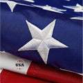 American Flag 5x8ft Long Lasting for Outside, Heavy Duty Nylon, Embroidered Stars, Brass Grommets, Perfect for Outdoor US Flags Show Your Patriotism