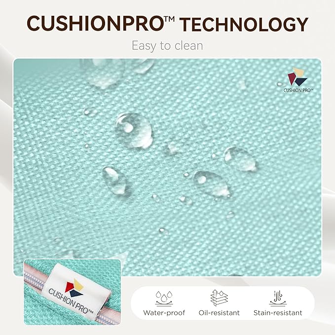 GREEN PARTY 7 Pieces Wicker Patio Furniture Set with 56" Fire Pit Table, All-Weather Outdoor Rattan Patio Sectional Sofa Conversation Set 7 Seats with 4" Thick Cushions for Garden, Backyard (Blue)