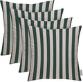 RSH DECOR: Sunbrella Square Throw Pillows Set of 4 | 24" x 24" | Water and Fade-Resistant Performance Fabric | Outdoor Pillow Covers with Down-Alternative Inserts | Mason Forest Green