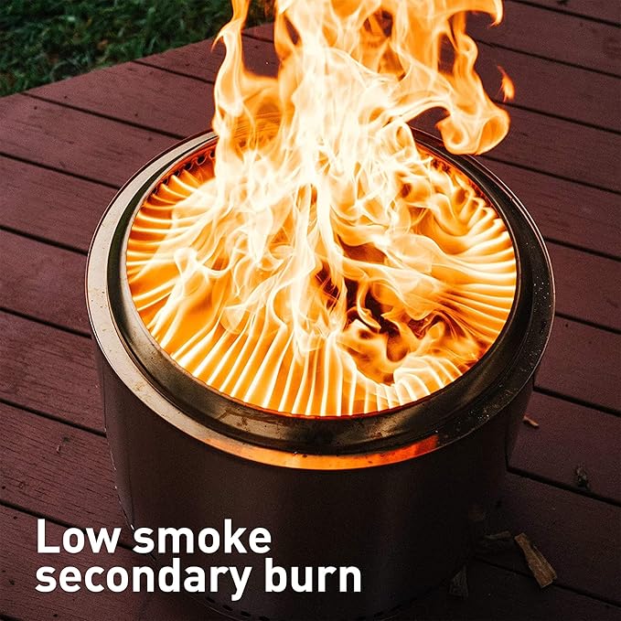 Solo Stove Yukon Backyard Bundle 2.0 | Incl. Yukon Smokeless Fire Pit with Stand, Shelter, Shield, Lid, Portable for Wood Burning, Removable Ash Pan, Stainless Steel, H: 19.8in x Dia: 27in, 50.85lbs.