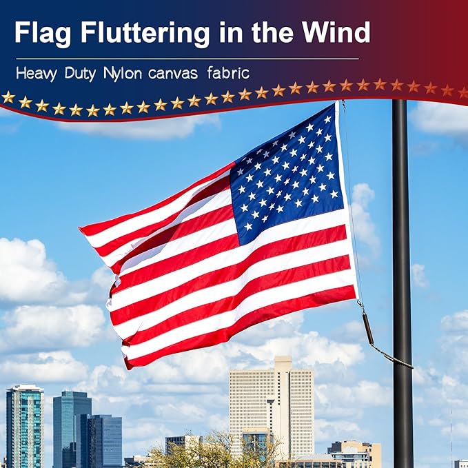 3x5 American Flag Outdoor Heavy Duty,3by 5 American Flag,US Flag,3' x 5' America Flag,America Flags For Outside 3x5,Embroidered USA Flags 3x 5,Long Lasting 3 by 5 Best High Wind all Weather US Flags