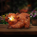 Highland Cow Solar Powered Outdoor Garden Statue, Resin Highland Cow Statue with Solar Light Lantern, Decorative Lawn, Yard Outdoor Highland Cow Decor. Unique Home Decorations, Gifts for Women