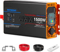 1500W Pure Sine Wave Inverter, Car Power Inverter 12V to 110V 120V, DC to AC Converter Generator with AC Outlets 3.0A USB Type-C, Remote Controller LCD Display Truck Inversor for Vehicles, RV
