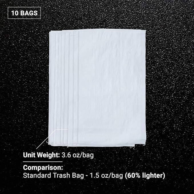 Sandbaggy Large Sandbags - Size: 25" x 40" - Thick Heavy Duty Contractor Bags, Heavy Duty Garbage Bags, Dumpster Bag, Construction Trash Bags, 6 mil (10 Bags)