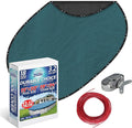 Winter Swimming Pool Cover for 15 ft x 30 ft Aboveground Oval Pool Size, Durable Choice Series, Solid Material, Color - Marine Teal, Pool Cover Choice 391530-4CHOICE