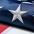 American Flag 4x6 FT Outdoor, Heavy Duty High Wind US Flag, Embroidered Stars, Sewn Stripes, Brass Grommets, Indestructible Tough Double Sided United States Flag Suitable for Outside Use