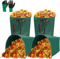 4Pack 40 Gallon Dustpan Type Lawn Bags Reusable Collapsible Heavy Duty Leaf Bags Yard Waste bags Collecting Leaves Lawn Grass Branches