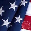 American Flag 3x5 ft for Outside, Tearproof Super Tough Series, Heavy Duty Spun Polyester, All Weather US Flag High Wind with Embroidered Stars, Brass Grommets, Ultra Durable USA Flags for Outdoor