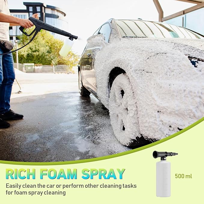 Pressure Washer Power Washers with Touch Screen, 5000PSIIMAX, High Pressure Cleaning Machine with 4 Quick Connect Nozzles and Foam Cannon for Cars Driveways Patios Fences