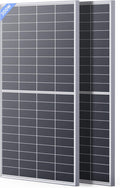 N-Type 16BB 400W Bifacial Solar Panel, 2Pcs 200 Watt Solar Panel 12V, 25% High Efficiency Monocrystalline PV Module,for RV Van Trailer Camper Marine Rooftop Home Off Grid (200w 2-Pack Silver)