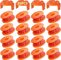 Eventronic 20 Pack WA0010 Trimmer String Compatible with Worx Weed Eater, 0.065" Autofeed Replacement Spool Trimmer Line for Worx Weed Eater (16 Line Spools + 4 Cap)