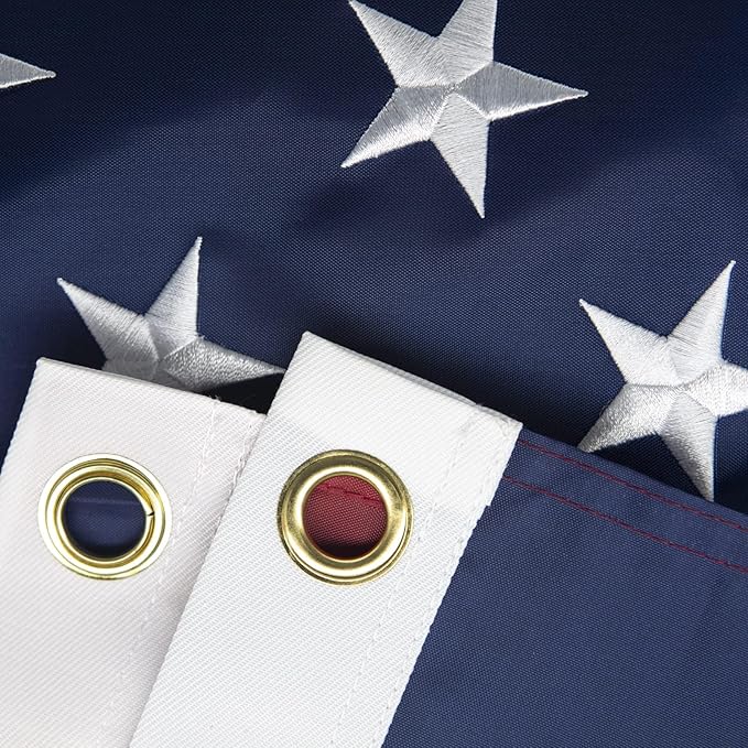 4x6 American Flag for Outside, Best Embroidered Stars And Sewn Stripes, 210D Heavy Duty Polyester, Suitable For Outdoor High Winds Areas (American flag 4x6 FT)