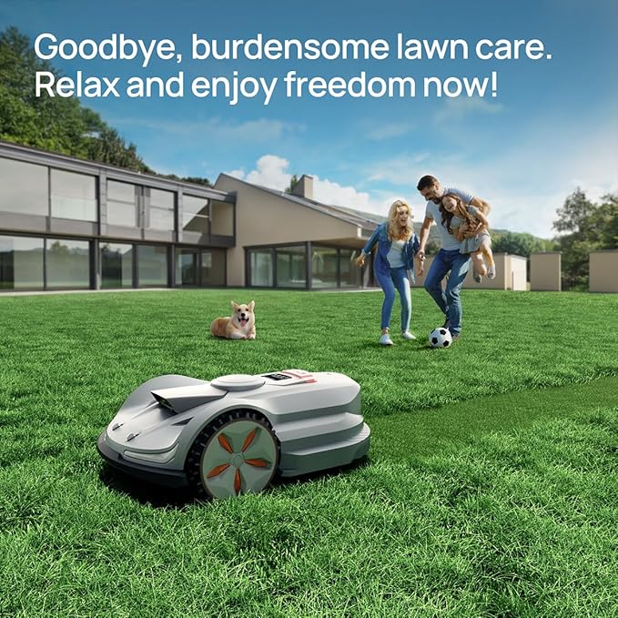 SUNSEEKER X7 Wireless Robot Lawn Mower 0.75 Acre/ 32,000Sq. Ft, with Garage, Vision AI System & RTK, Path Planning, Adaptive Floating Cut Height up to 4", for Medium to Large Yards