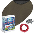 Winter Swimming Pool Cover for 10 ft x 15 ft Aboveground Oval Pool Size, Deluxe Choice Series, Solid Material, Color - Steel Gray, Pool Cover Choice 591015-4CHOICE