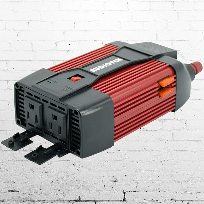 Audiotek 900W Watt Power Inverter DC 12V AC 110V Car Converter Fast USB Ports Charger