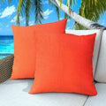 Outdoor Pillows Set of 2, 22''×22''Waterproof Throw Pillow for Patio Furniture, Feathers and Down Filled Outside Decorative Pillows Inserts for Garden, Porch Swing, Couch and Sofa