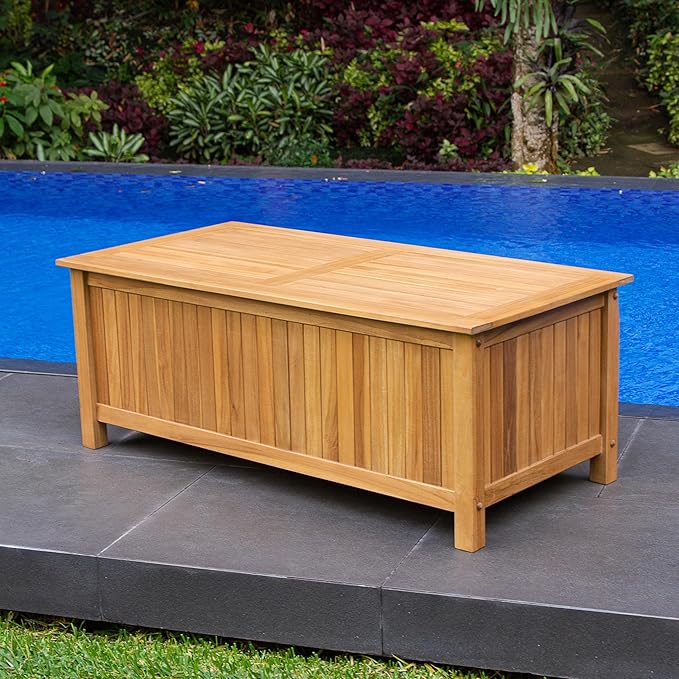 Cambridge Casual AM-370218T Arie Storage Box, Natural Teak