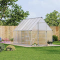 6X11 ft Polycarbonate Greenhouse with Aluminum Frame, Polycarbonate Greenhouse for Outdoors, Greenhouses with Ventilation, Aluminum Large Walk-in Greenhouses for Outside