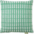 TOWN & COUNTRY TERRA Alara Textured Geo Stripe Handcrafted Indoor Outdoor Decorative Pillow, 100% Recycled Materials, UV Fade Resistant, Water Repellent, Green/Ivory, 20"x20"