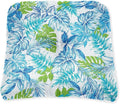BrylaneHome Tufted Chair Cushion - 18" L x 17" W x 3" H - Patio & Outdoor - Patio & Outdoor - Water, Stain & Fade Resistant - Blue Fern