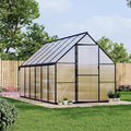 8 ft x12 ft Aluminum-Framed Polycarbonate Greenhouse, Heavy Duty Polycarbonate Greenhouse with Quick Setup Structure and Roof Vent, Large Enhanced Aluminum Green House Kit for Outdoors