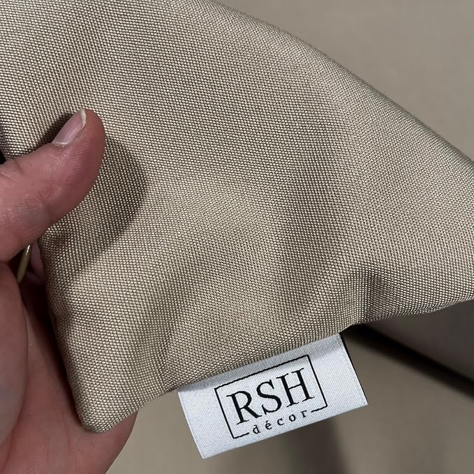 RSH DECOR: Sunbrella Pillow Covers Set of 4 | Covers Only - 26" x 16" | Outdoor Lumbar Pillow Covers Crafted with Sunbrella Performance Fabric | Canvas Taupe