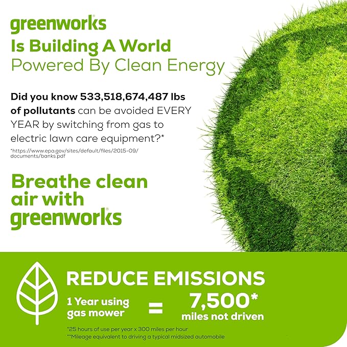 Greenworks 24V 13" Brushless Cordless (Push) Lawn Mower, 4.0Ah Battery and Charger Included