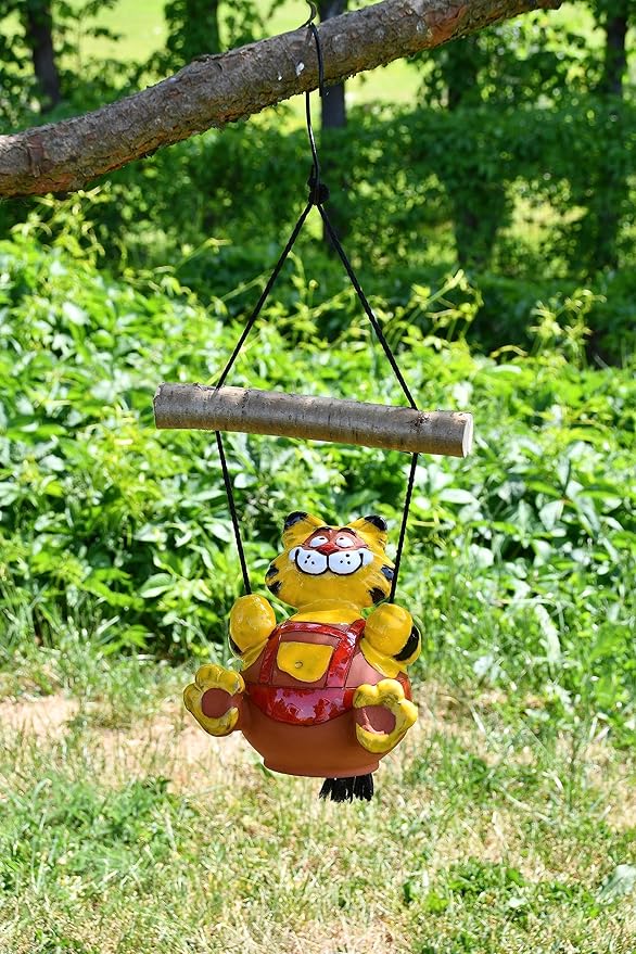 Ceramic Garden Decor - Cat Lawn stake - Outdoor statue - Perfect, unique gifts for gardeners woman, men, yard gifts - Handmade, Frostproof