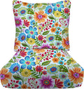 RSH DECOR: Deep Seating Cushion with Pillow Back | 24” x 27” Seat | All-Weather Spun Fabric | Water and Fade-Resistant | Outdoor Chair Cushion Set for Patio Furniture | Gregoire Fresco | Made in USA