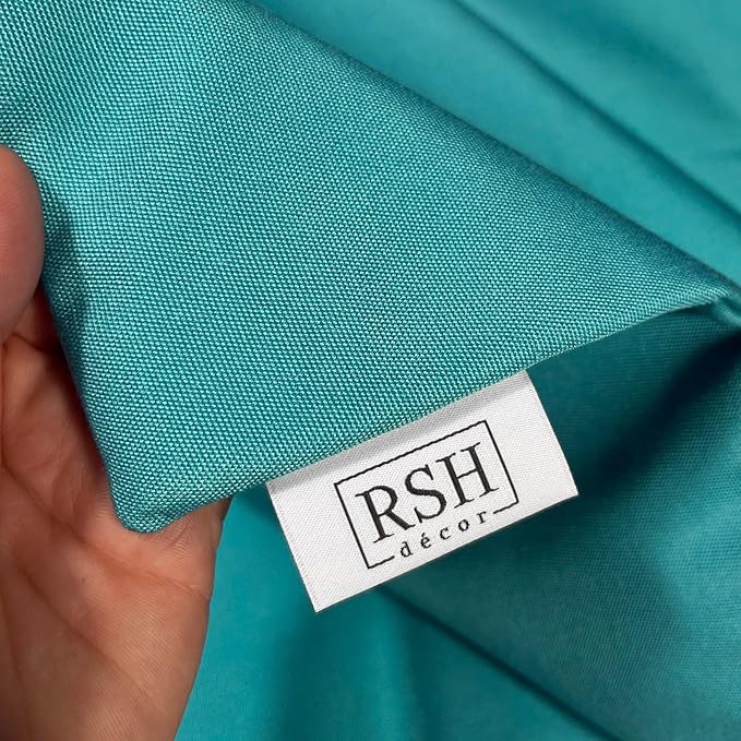 RSH DECOR: Sunbrella Pillow Covers Set of 4 | Covers Only - 20" x 12" | Outdoor Lumbar Pillow Covers Crafted with Sunbrella Performance Fabric | Canvas Aruba