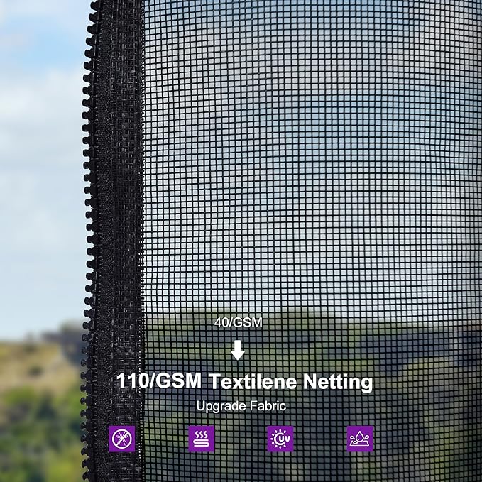 PURPLE LEAF 10' X 14' Outdoor Gazebo with Dual-Layer Galvanized Steel Double Roof for Patio Lawn Garden Aluminum Gazebo with Netting and Curtains Grey