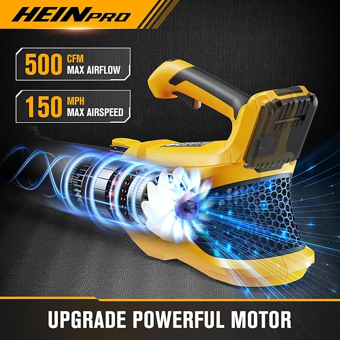 2-in-1 Cordless Leaf Blower and String Trimmer Combo Compatible with Dewalt 20V Battery, 500CFM/150MPH Electric Leaf Blower, 12-Inch Cordless Weed Wacker/Weed Eater/Grass Trimmer (Bare Tool)