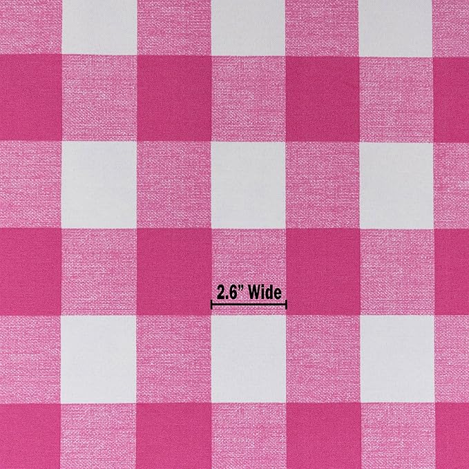RSH DECOR: Square Throw Pillows Set of 2 | 17” x 17” | All-Weather Spun Fabric | Water and Fade-Resistant | Outdoor Accent Pillows for Patio Furniture | Classic Pink Buffalo