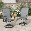 Soohow Patio Dining Chairs Set of 2, Swivel Outdoor Patio Chair with Paded Textilene Fabric, All Weather Outdoor Seats Ergonomic Comfort, Perfect Seats for Backyard, Balcony, and Garden