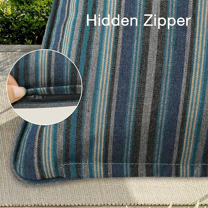 Sunbrella Decorative Outdoor Water Repellent Throw Pillows with Inserts, Set of 4, 18" x18" Pillows for Patio, Backyard, Bed, Couch, and Patio Furniture, Swell Turquoise