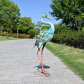 Garden Decor Blue Heron Yard Art Decor Large Metal Cranes Statues for Outdoor Indoor Decorations, Outside Patio, Pool, Lawn (Blue)