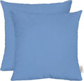 RSH DECOR: Sunbrella Square Throw Pillows Set of 4 | 20" x 20" | Water and Fade-Resistant Performance Fabric | Outdoor Pillow Covers with Down-Alternative Inserts | Made in USA (Cast Ocean Blue)