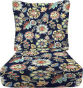 RSH DECOR: Deep Seating Cushion with Pillow Back | 23” x 26” Seat | All-Weather Spun Fabric | Water and Fade-Resistant | Outdoor Chair Cushion Set for Patio Furniture | Daelyn Navy