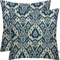 RSH DECOR: Square Throw Pillows Set of 2 | 20” x 20” | All-Weather Spun Fabric | Water and Fade-Resistant | Outdoor Accent Pillows for Patio Furniture | Ashmore Marine