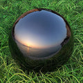 Lulu Decor, Size 12 Titanium Stainless Steel Gazing Mirror Ball, Smooth Reflective Shiny Garden Decoration Globe