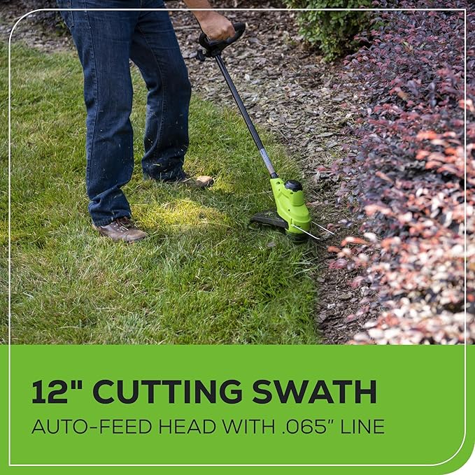 Greenworks 48V (2x24V) All-in-One Cordless Combo - 20" Push Lawn Mower, 12" String Trimmer, 320 CFM Leaf Blower & 3/8" 18 GA Crown Stapler