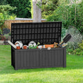 150GAL Black Large - Capacity Outdoor Deck Box with Lockable Compartment – Waterproof, SGS - Shielded UV Resistance, Ideal for Storing Large Patio Furniture Sets & Seasonal Decor