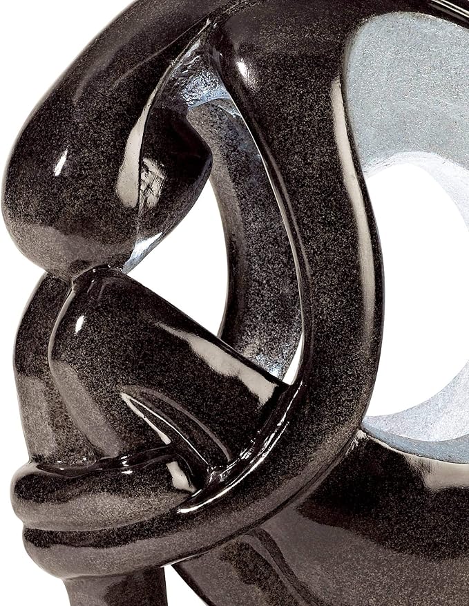 Graceful Form 43" High Large Modern Zen Indoor Outdoor Decor Resin Floor Fountain with Light LED Tall Standing Water Feature for Outside Garden Patio Yard Backyard Porch Deck - John Timberland