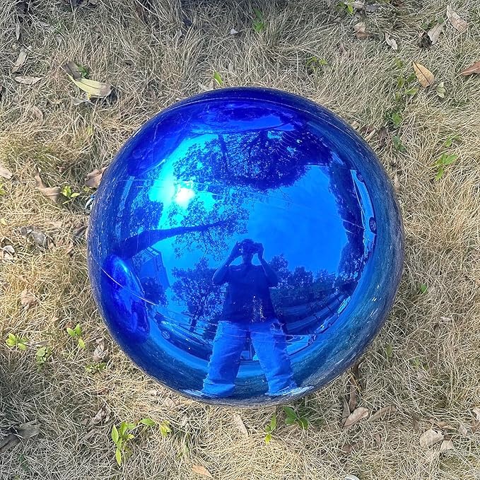 Big Shiny Balls Giant Inflatable Mirror Balls for Events & Decor - Party, Advertising, Shows, Stage Decoration - Hanging & Standing-Various Sizes & Colors - Blue (3.0m/9.84ft)