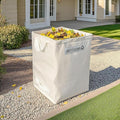 Lawn Bags for Yard Waste | Heavy-Duty Collapsible Leaf Bag, 38 Gallon Reusable Garden Clippings Container & Outdoor Trash Can with 2 Carry Handles (Square Bigger)