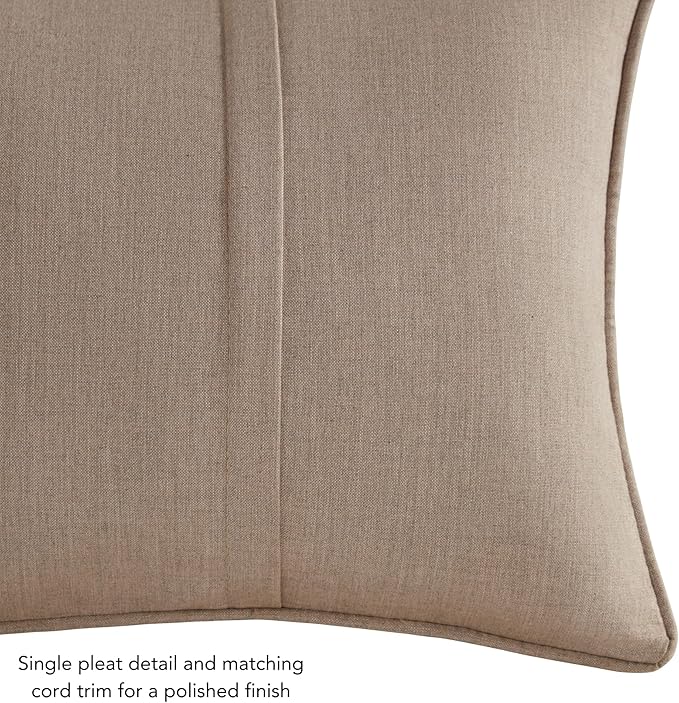 Greendale Home Fashions Sunbrella 20" Square Outdoor Throw Pillow with Removable Cover (Set of 2), Cast Ash 2 Count