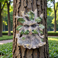 Whimsical Tree Face Garden Decoration ，Tree Faces Decor Outdoor Wallmounted Statue Art with Leaf Features, Outdoor Decor Garden Accessory (Home Decor)
