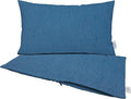 RSH DECOR: Sunbrella Pillow Covers Set of 2 | Covers Only - 26" x 16" | Outdoor Lumbar Pillow Covers Crafted with Sunbrella Performance Fabric | Canvas Regatta