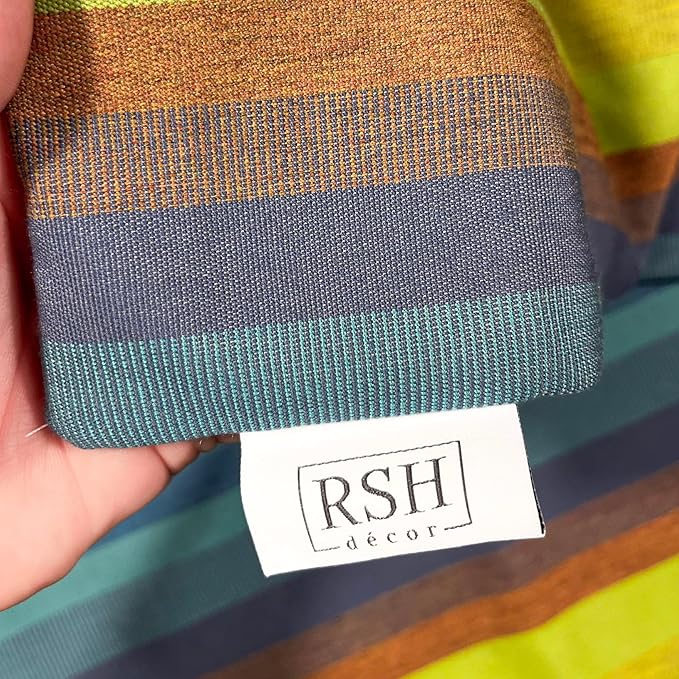 RSH DECOR: Sunbrella Pillow Covers Set of 4 | Covers Only - 20" x 12" | Outdoor Lumbar Pillow Covers Crafted with Sunbrella Performance Fabric | Astoria Lagoon