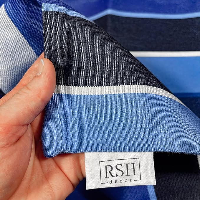 RSH DECOR: Sunbrella Pillow Covers Set of 2 | Covers Only - 20" x 12" | Outdoor Lumbar Pillow Covers Crafted with Sunbrella Performance Fabric | Milano Cobalt
